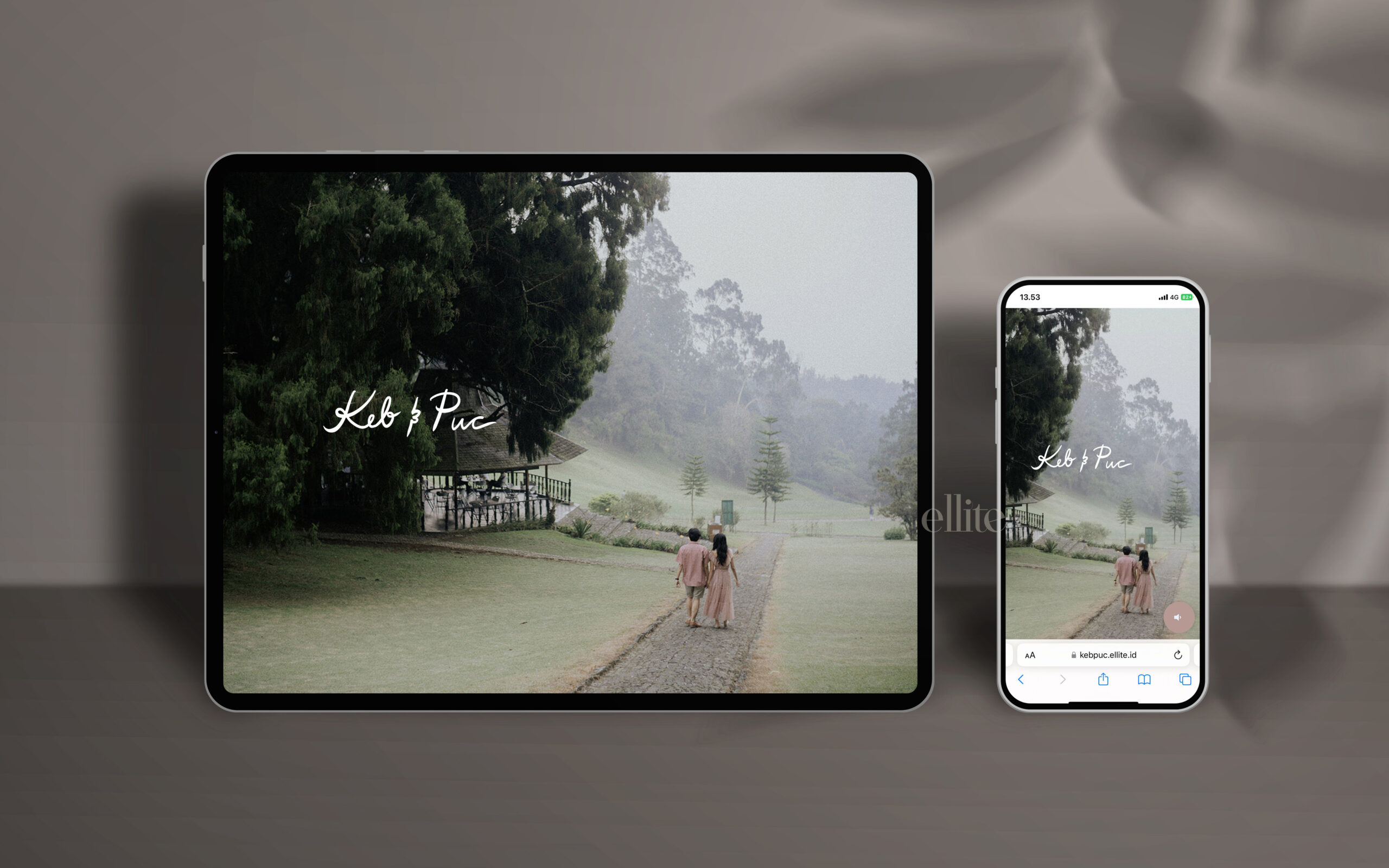 Tablet and Smartphone in Elegant Scene